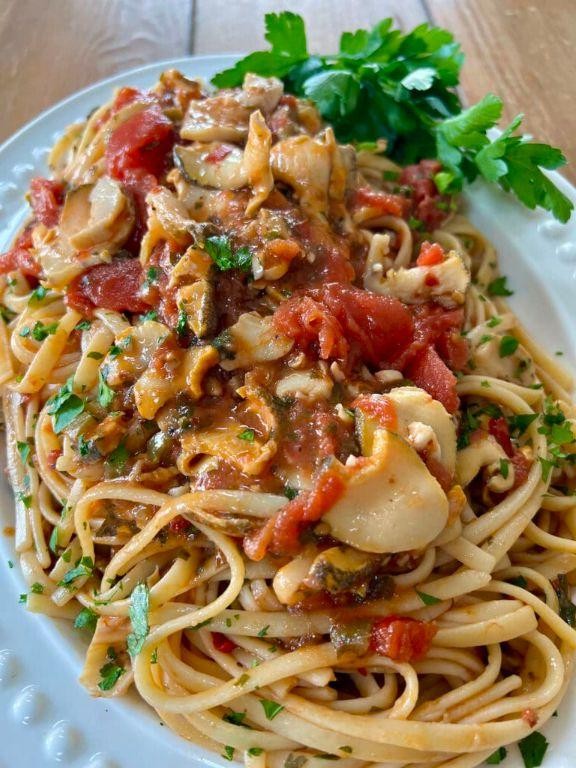 Scungilli and Clam Linguine