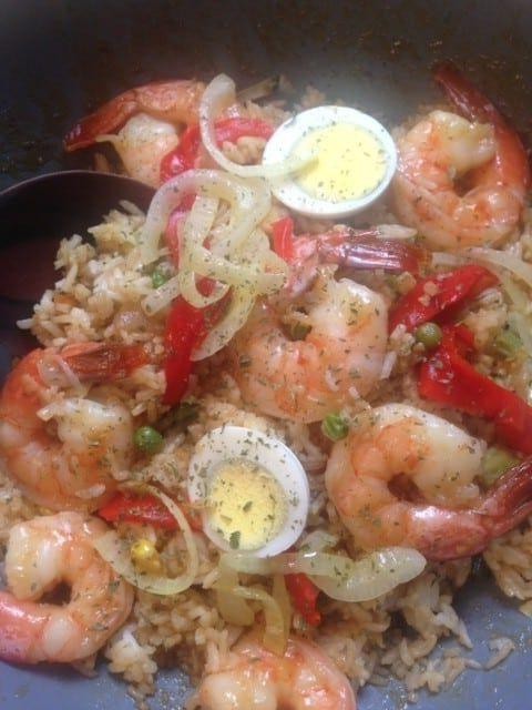 Seafood Loco Moco with Shrimp