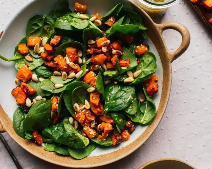 Seminole Pumpkin and Spinach Salad