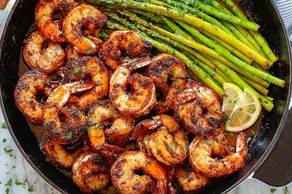 Shrimp and Asparagus Skillet