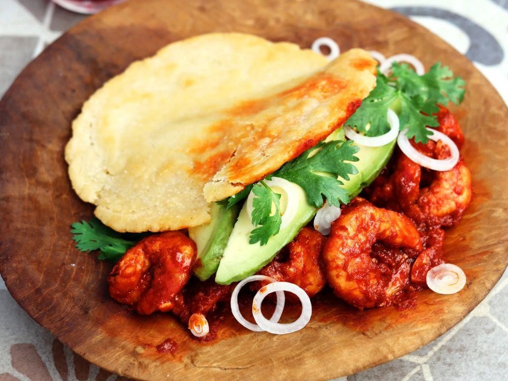 Shrimp and Avocado Gorditas