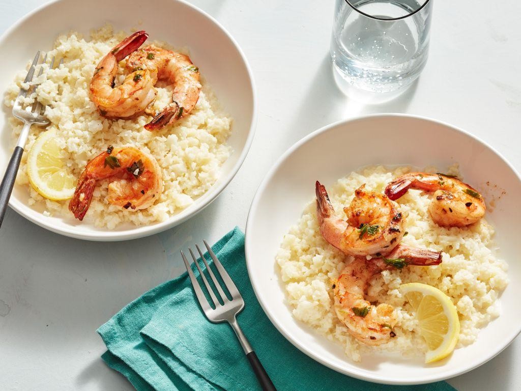 Shrimp and Cauliflower Grits