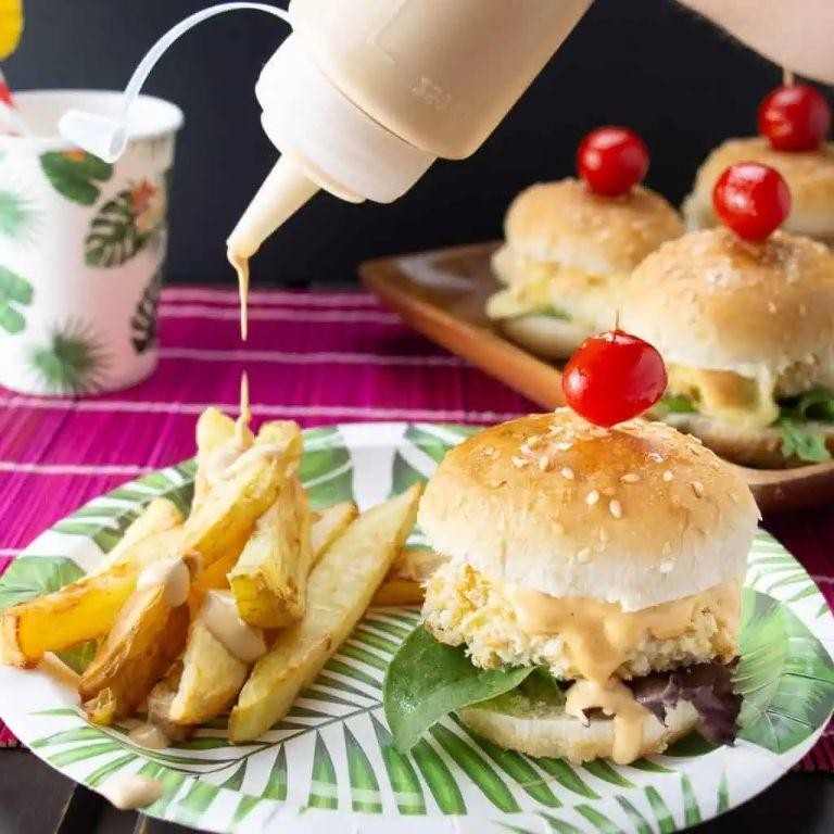 Silkie Chicken Burgers with Special Sauce