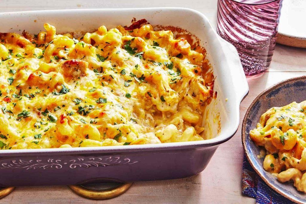 Silkie Chicken Casserole with Cheese Topping
