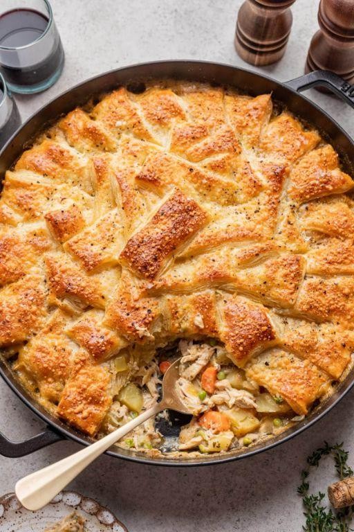 Silkie Chicken Pot Pie with Flaky Crust