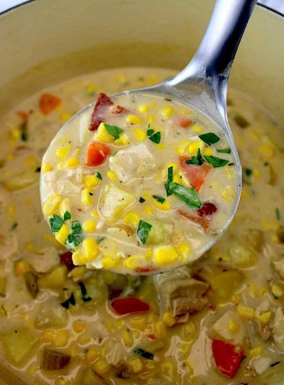 Silkie Chicken and Corn Chowder