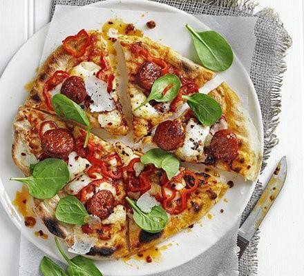 Simple Chorizo Pizza