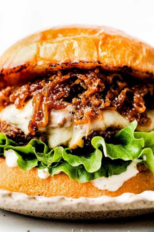 Skinless Longanisa Burger with Caramelized Onions
