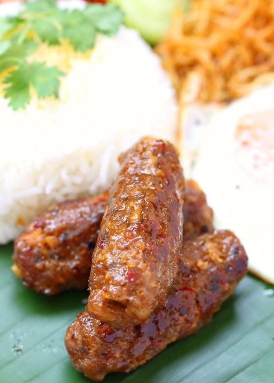 Skinless Longanisa Kebabs with Peanut Sauce