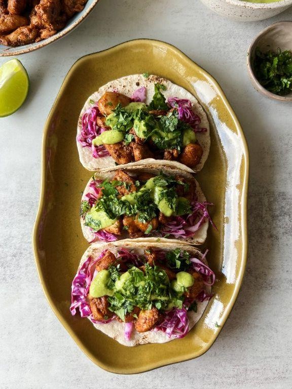 Skinless Longanisa Tacos with Avocado Salsa
