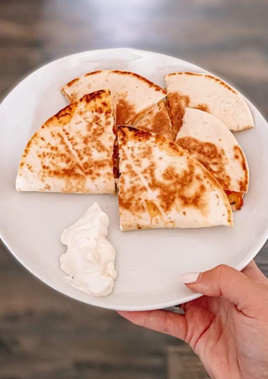 Skinless Longanisa and Cheese Quesadilla