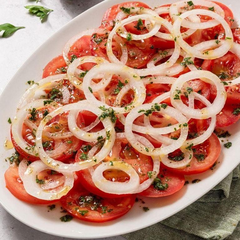 Sliced Tomato and Onion Salad