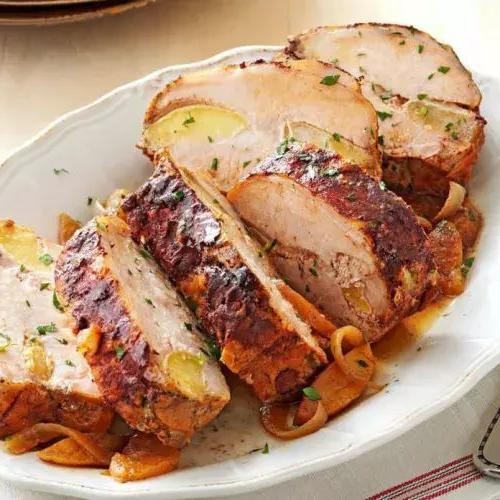 Slow Cooker Apple Cinnamon Pork Loin