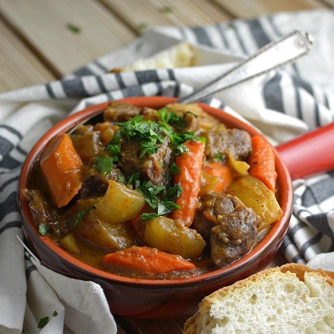 Slow Cooker Beef Stew with Fall Vegetables