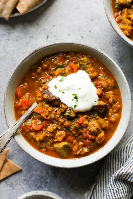 Slow Cooker Beef and Lentil Stew