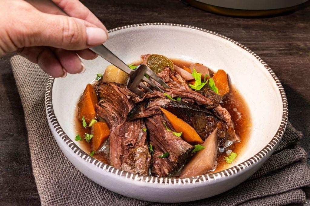 Slow Cooker Braised Chuck Roast with Root Vegetables