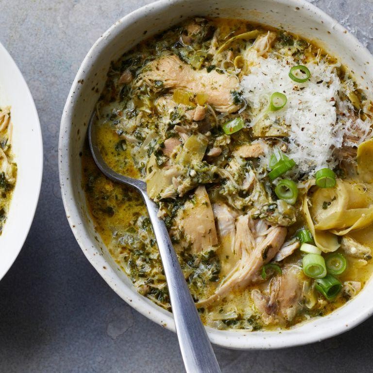 Slow Cooker Chicken and Artichoke Soup