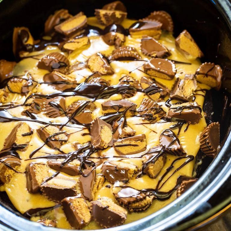 Slow Cooker Chocolate Peanut Butter Pudding Cake