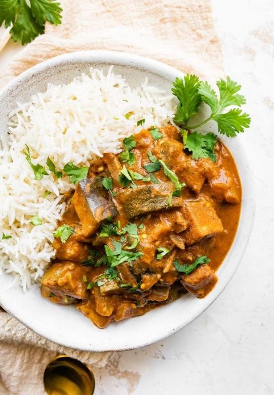 Slow Cooker Eggplant Curry