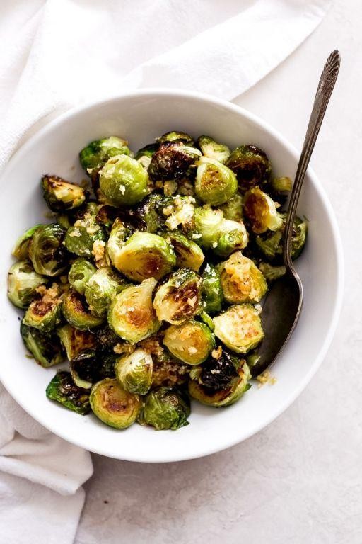 Slow Cooker Garlic Butter Brussels Sprouts