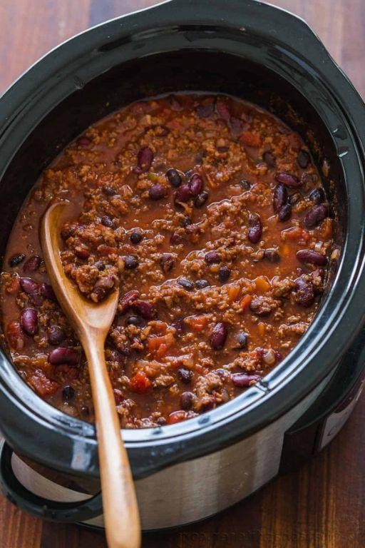 Slow Cooker Hamburger Chili