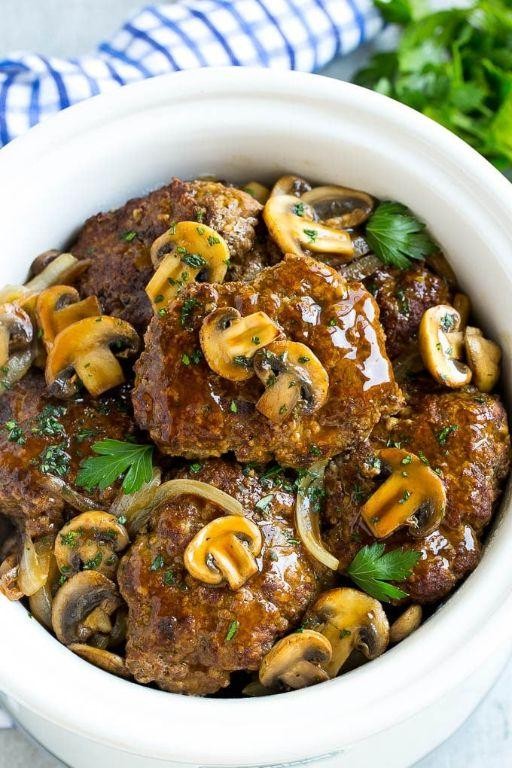 Slow Cooker Hamburger and Mushroom Gravy