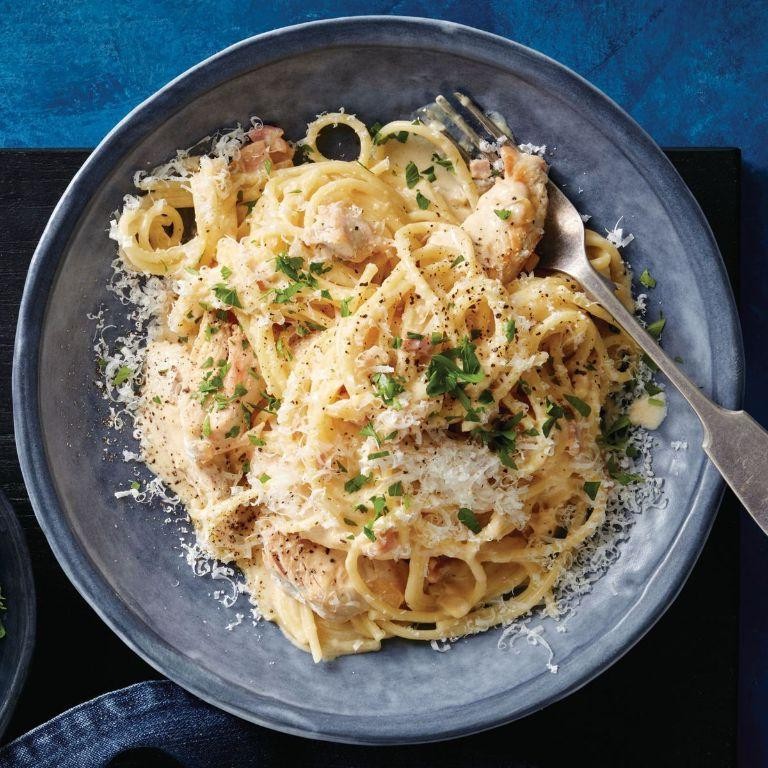 Slow Cooker Pasta Carbonara