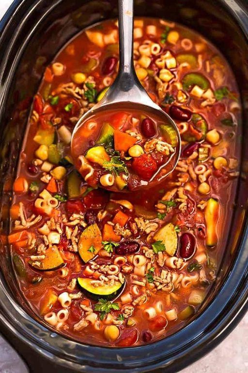 Slow Cooker Pasta e Fagioli