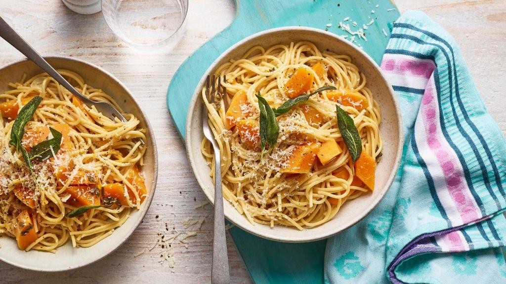 Slow Cooker Pasta with Butternut Squash and Sage
