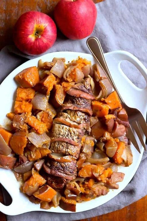 Slow Cooker Pork Sirloin with Apples