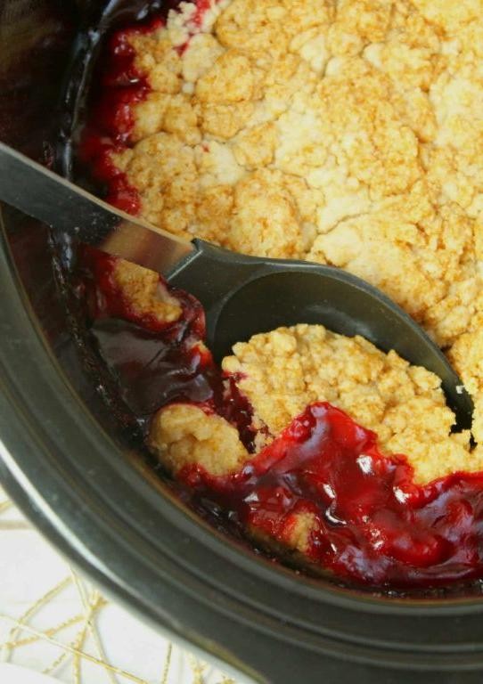 Slow Cooker Strawberry Shortcake Dump Cake