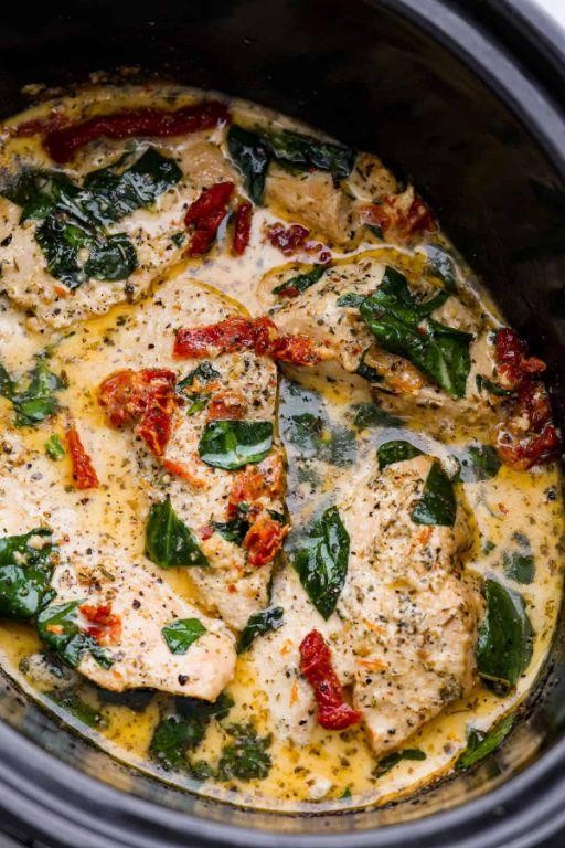 Slow Cooker Tuscan Chicken