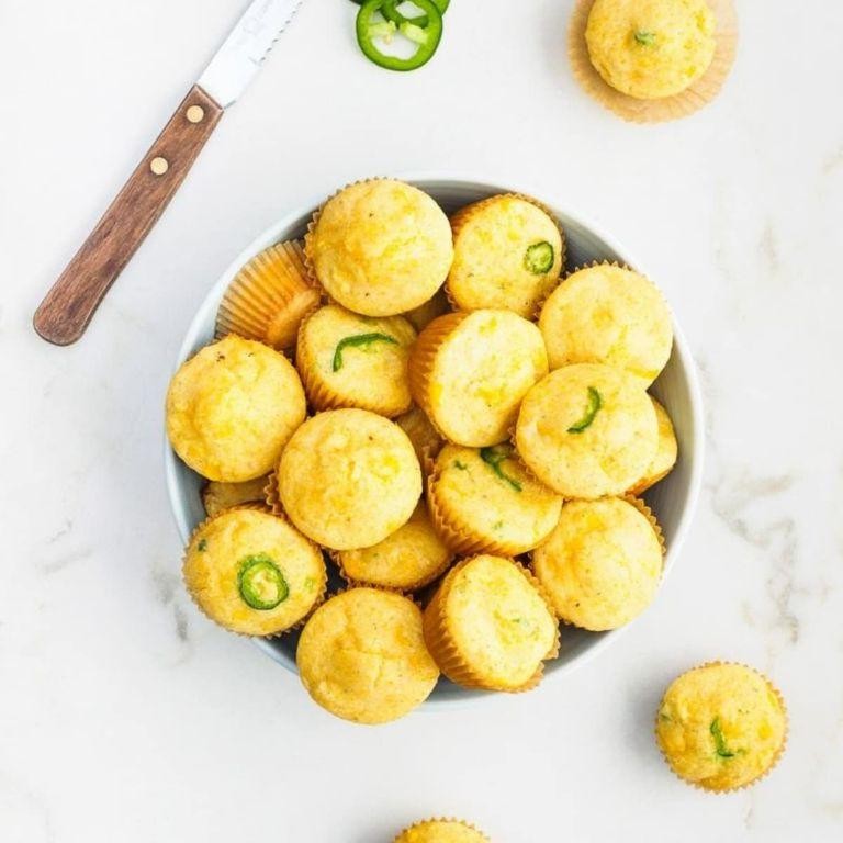 Smoked Gouda and Chive Mini Cornbread Muffins