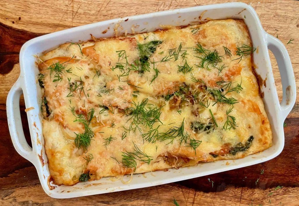 Smoked Salmon and Dill White Sauce Lasagne