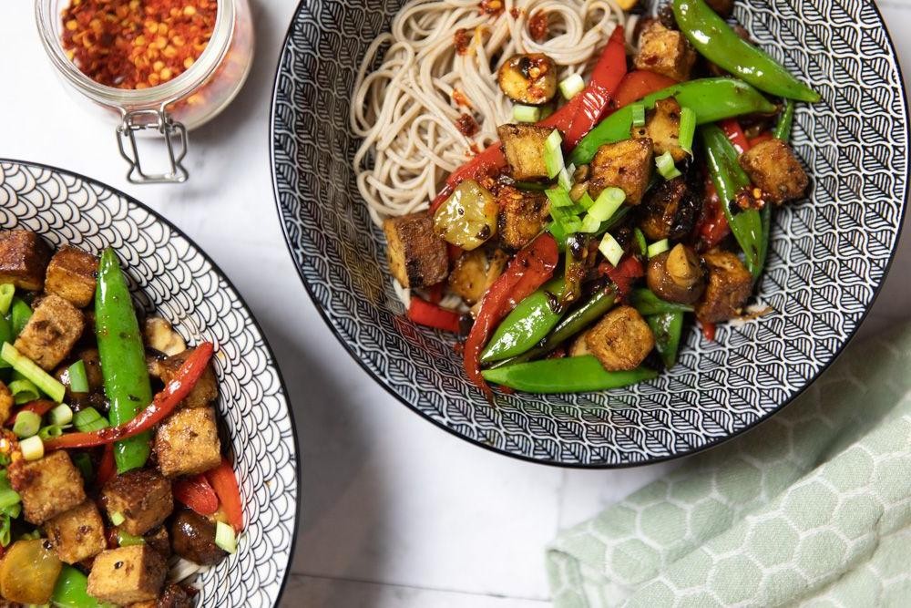 Smoked Tofu Stir Fry with Vegetables
