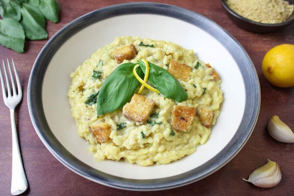 Smoked Tofu and Mushroom Risotto