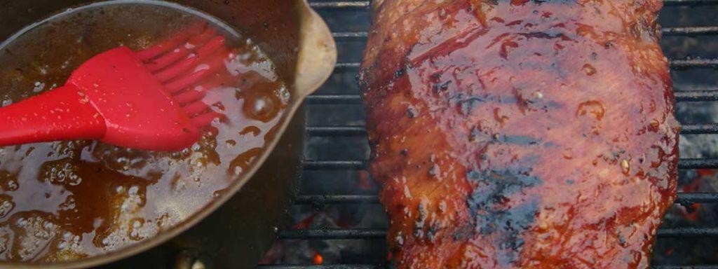 Smoked Tri Tip with Bourbon Peach Glaze