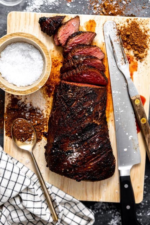 Smoked Tri Tip with Coffee Chili Rub