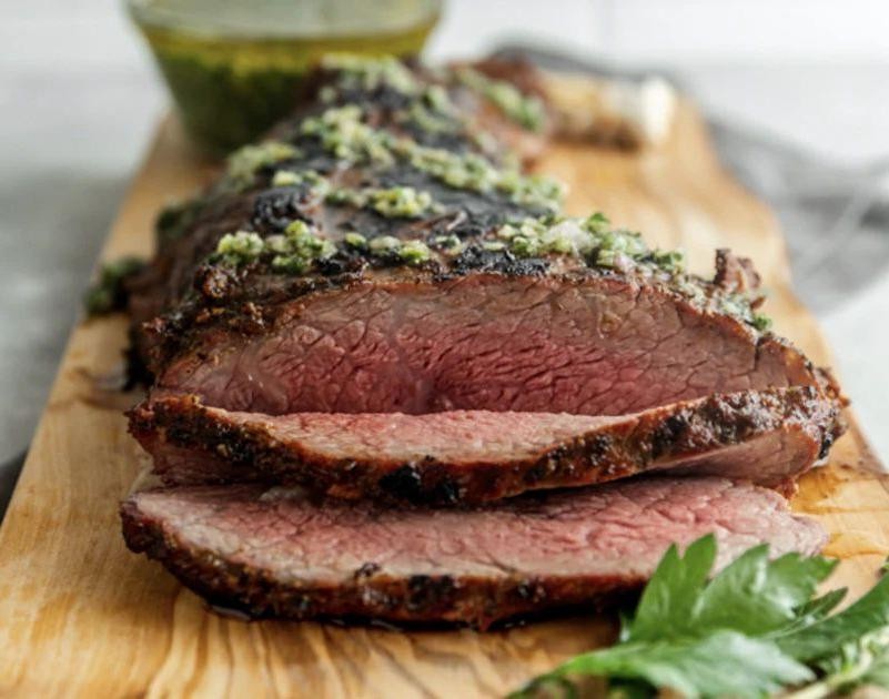 Smoked Tri Tip with Jalapeno and Lime Marinade