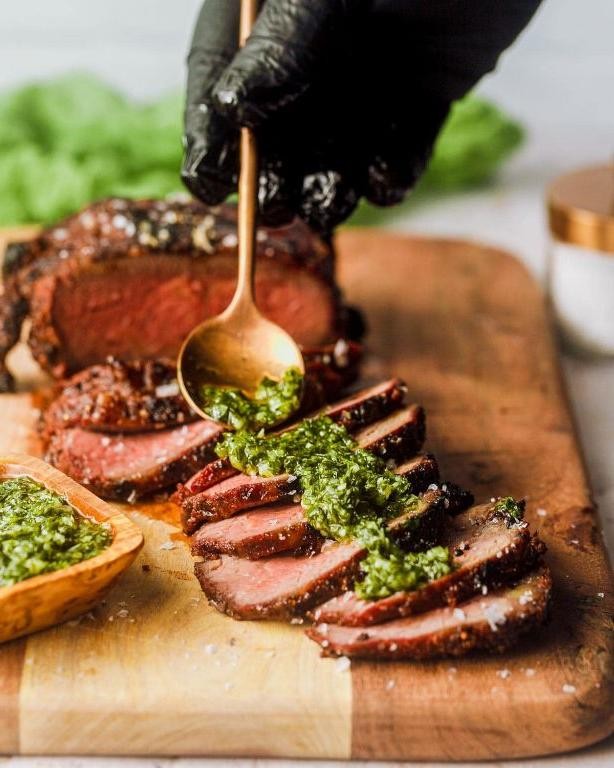 Smoked Tri Tip with Orange and Thyme Marinade