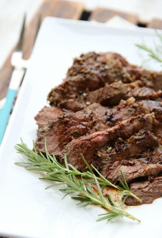 Smoked Tri Tip with Rosemary and Garlic