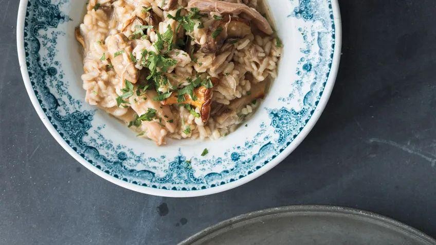 Smoked Turkey and Mushroom Risotto