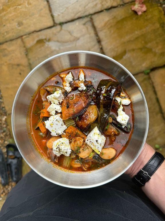 Smoky Dried Lima Bean and Pumpkin Soup
