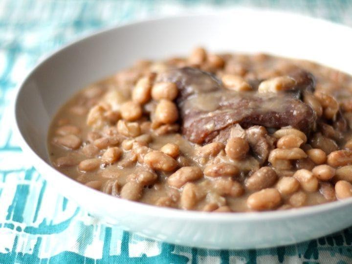 Smoky Pinto Beans and Ham Hocks Soup