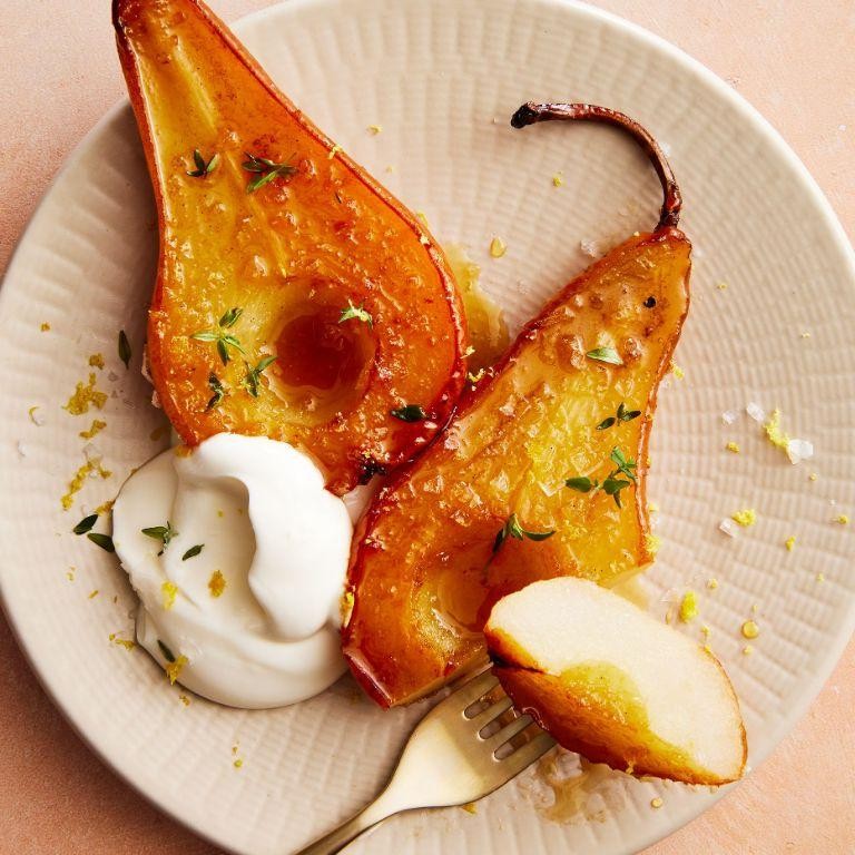 Soft Baked Pear with Honey