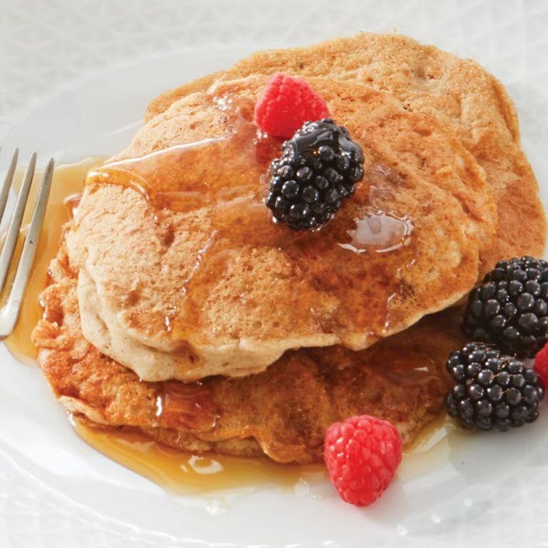 Sorghum Pancakes with Maple Syrup