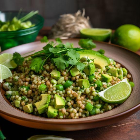 Sorghum Salad with Avocado and Lime Dressing