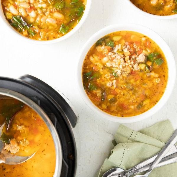 Sorghum Soup with Kale and Sausage