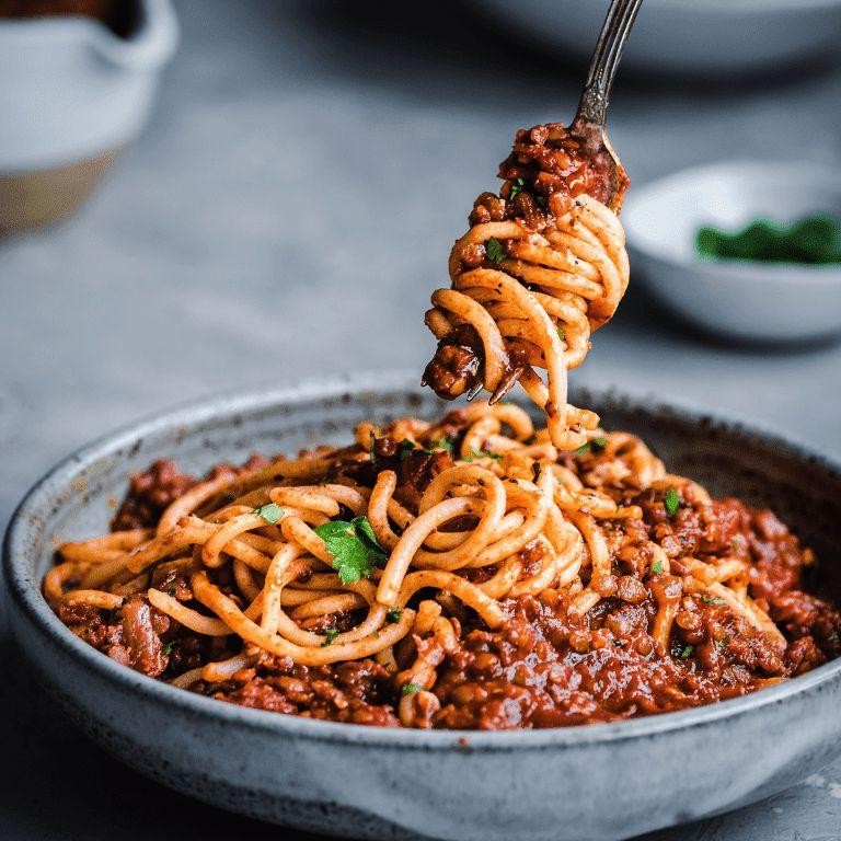 Spaghetti with Lentil Bolognese