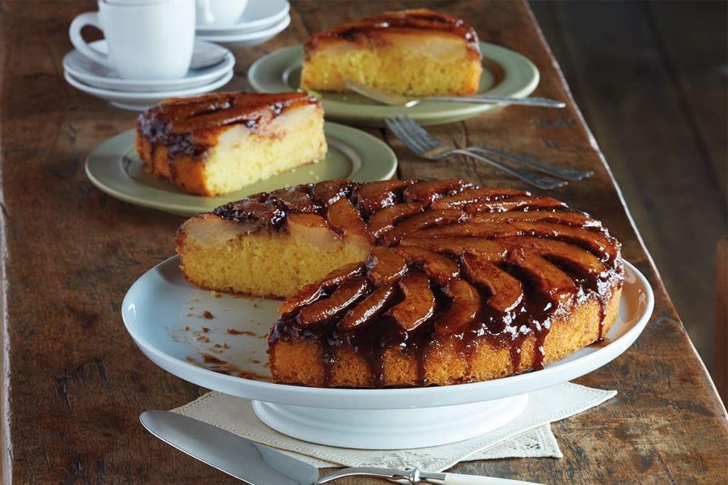Spiced Pear Upside-Down Cake